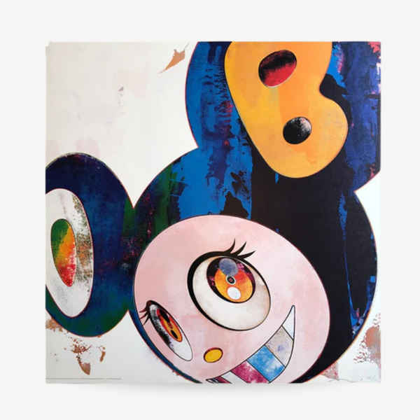 Bold and surreal depiction of Takashi Murakami’s DOB, one of his most iconic and recurring characters. Authentic, signed print edition.