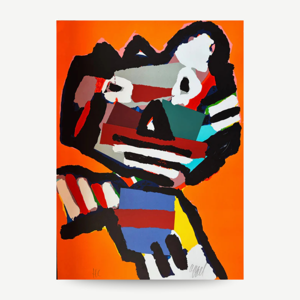 Signed print by Karel Appel Face
