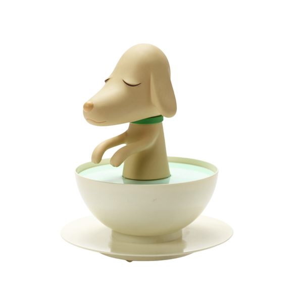 Pup Cup by Japanese artist Yoshitomo Nara , kinetic art multiple released in 2003.
