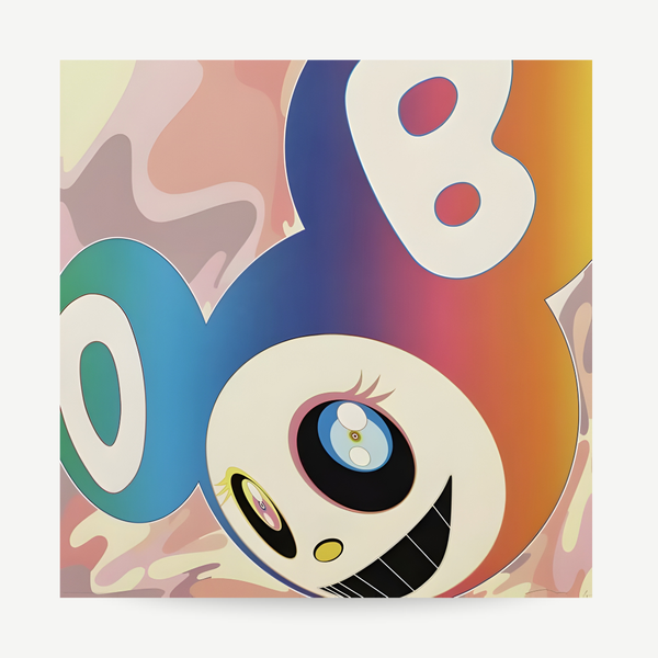 Bold and surreal depiction of Takashi Murakami’s DOB, one of his most iconic and recurring characters. Authentic, signed print edition.