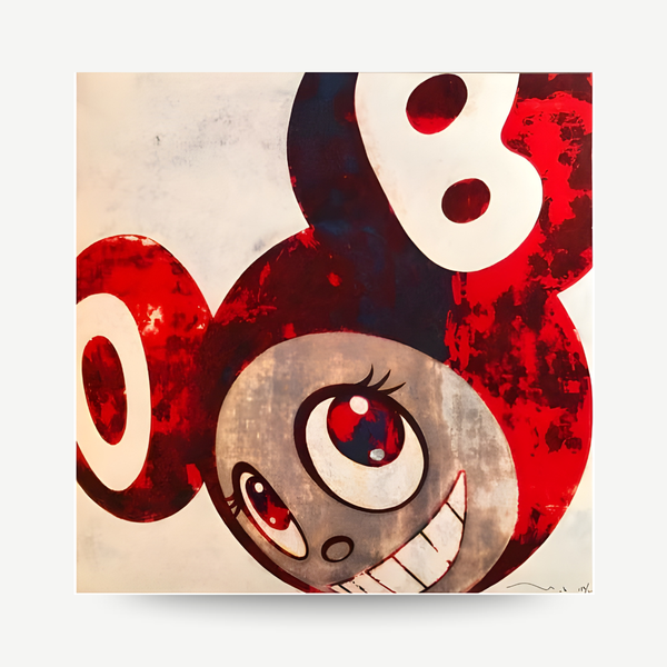 Bold and surreal depiction of Takashi Murakami’s DOB, one of his most iconic and recurring characters. Authentic, signed print edition.
