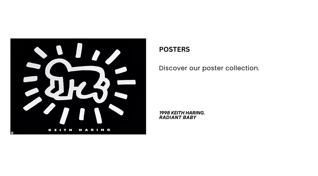 Picture of Keith Haring original poster with the painting Radiant Baby created in 1998