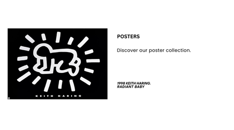 Picture of Keith Haring original poster with the painting Radiant Baby created in 1998