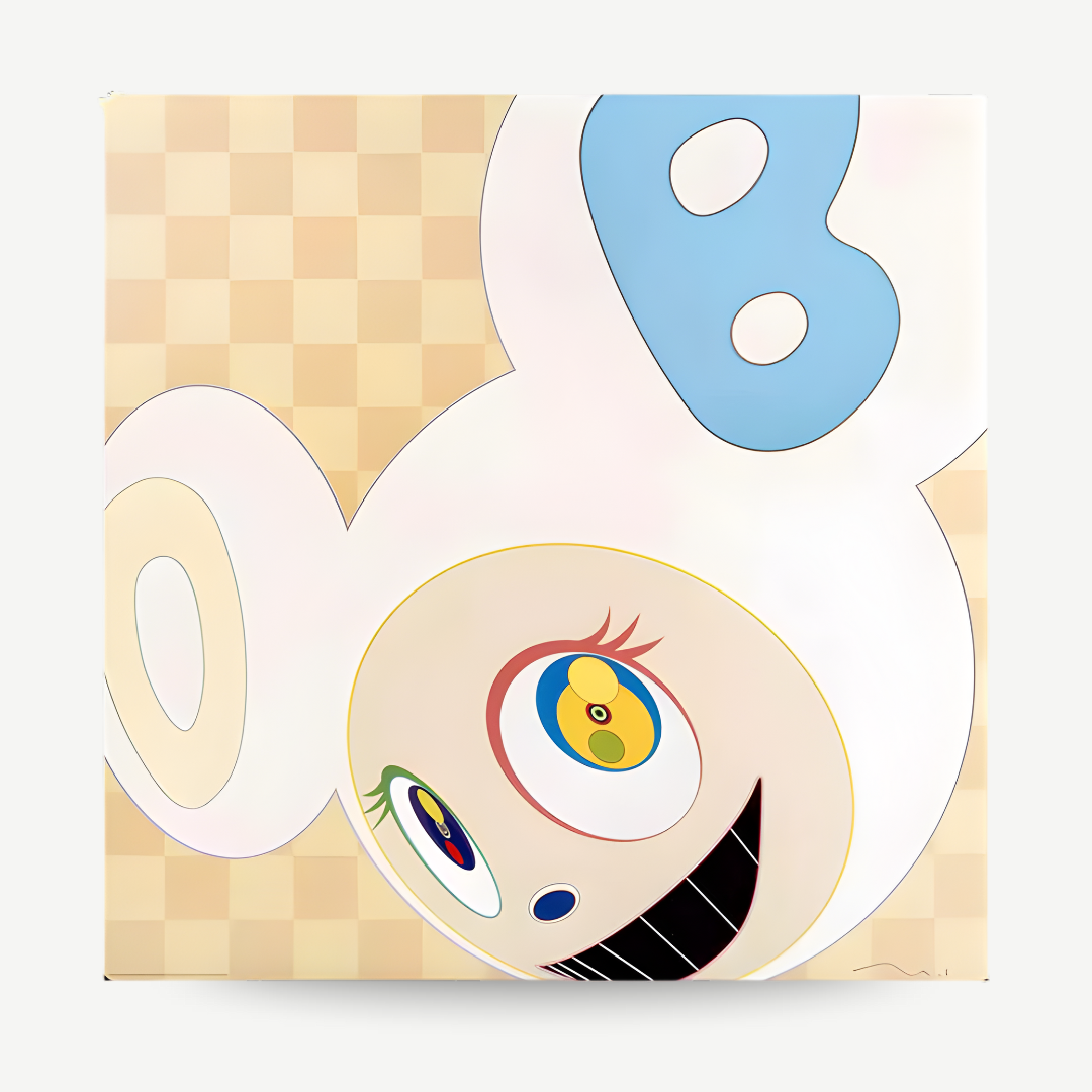 Bold and surreal depiction of Takashi Murakami’s DOB, one of his most iconic and recurring characters. Authentic, signed print edition.