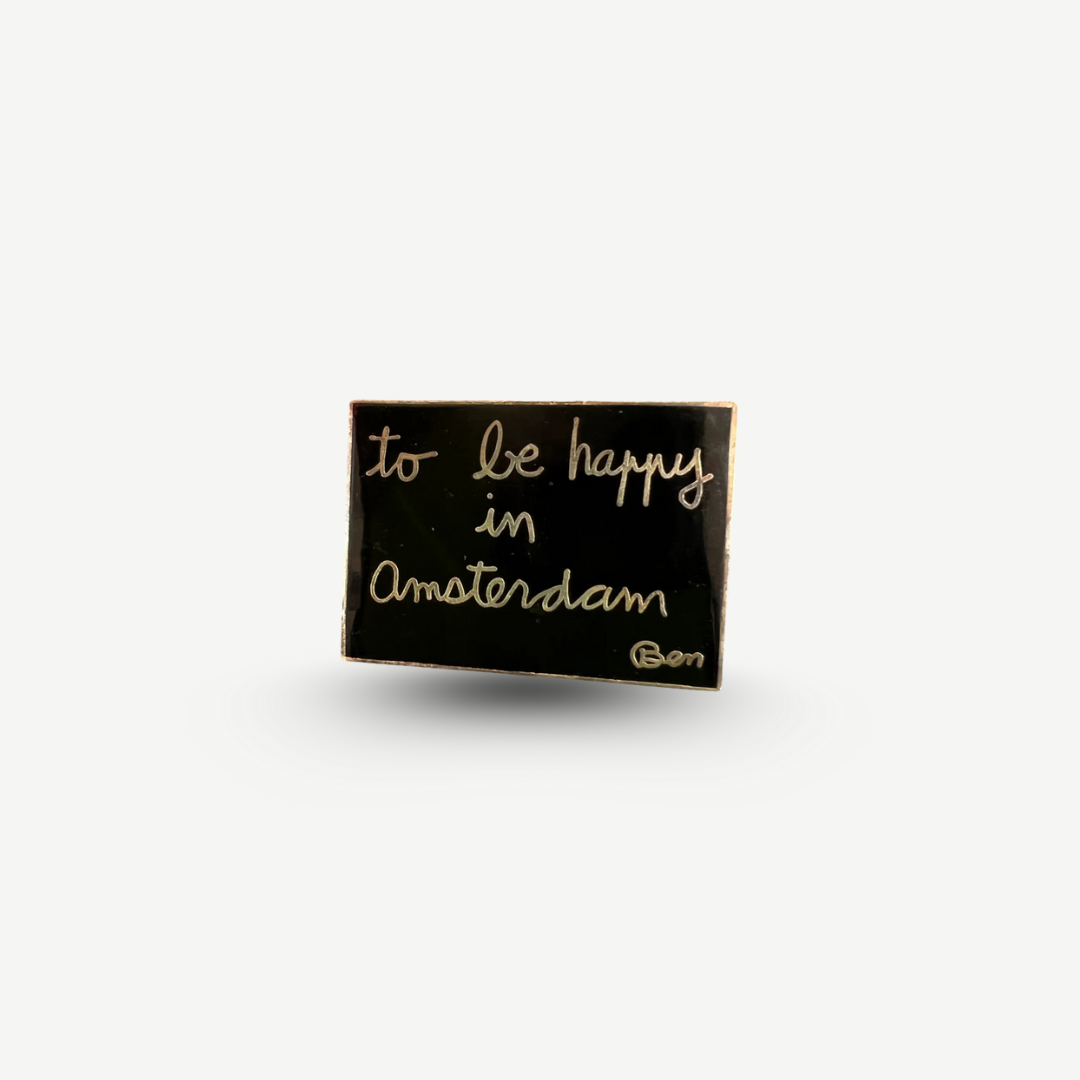 Ben Vautier - To Be In Amsterdam-Button