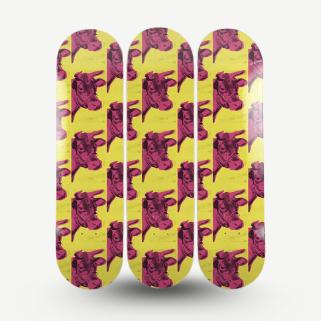 The Skateroom x Andy Warhol - Cow (pink & yellow)