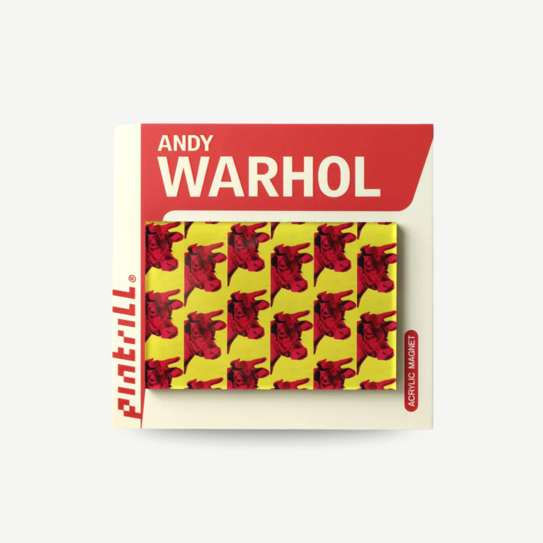 Andy Warhol – Acrylmagnet mit Kuh-Print