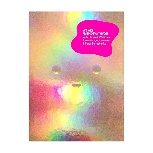 Book cover with colorful abstract design and text overlay on a white background