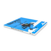 Banksy book with a blue cover on a white background