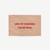 Original wood art tile by Jenny Holzer featuring red printed text, available for sale