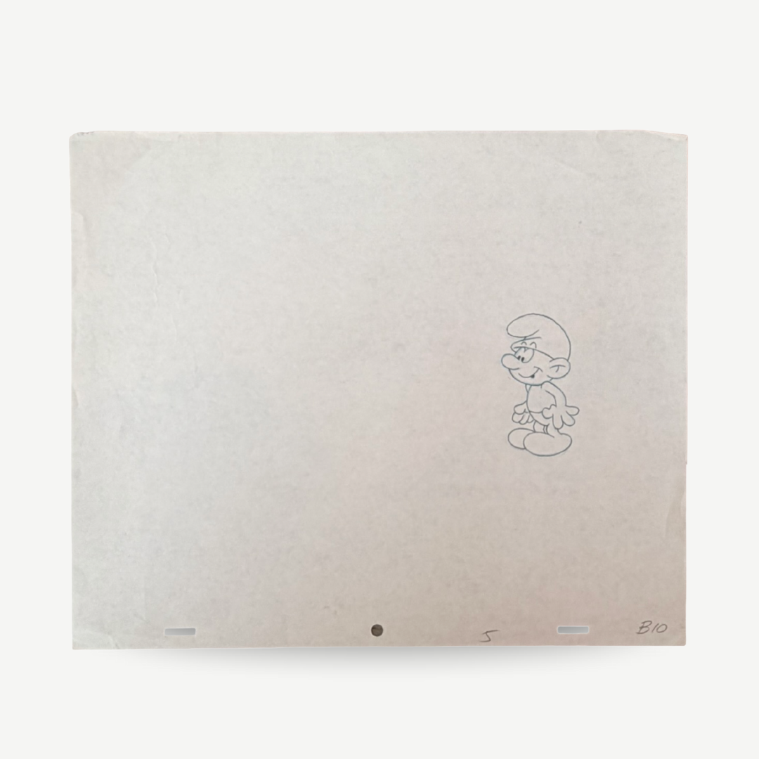 Hanna Barbera- Original Brainy Smurf Drawing