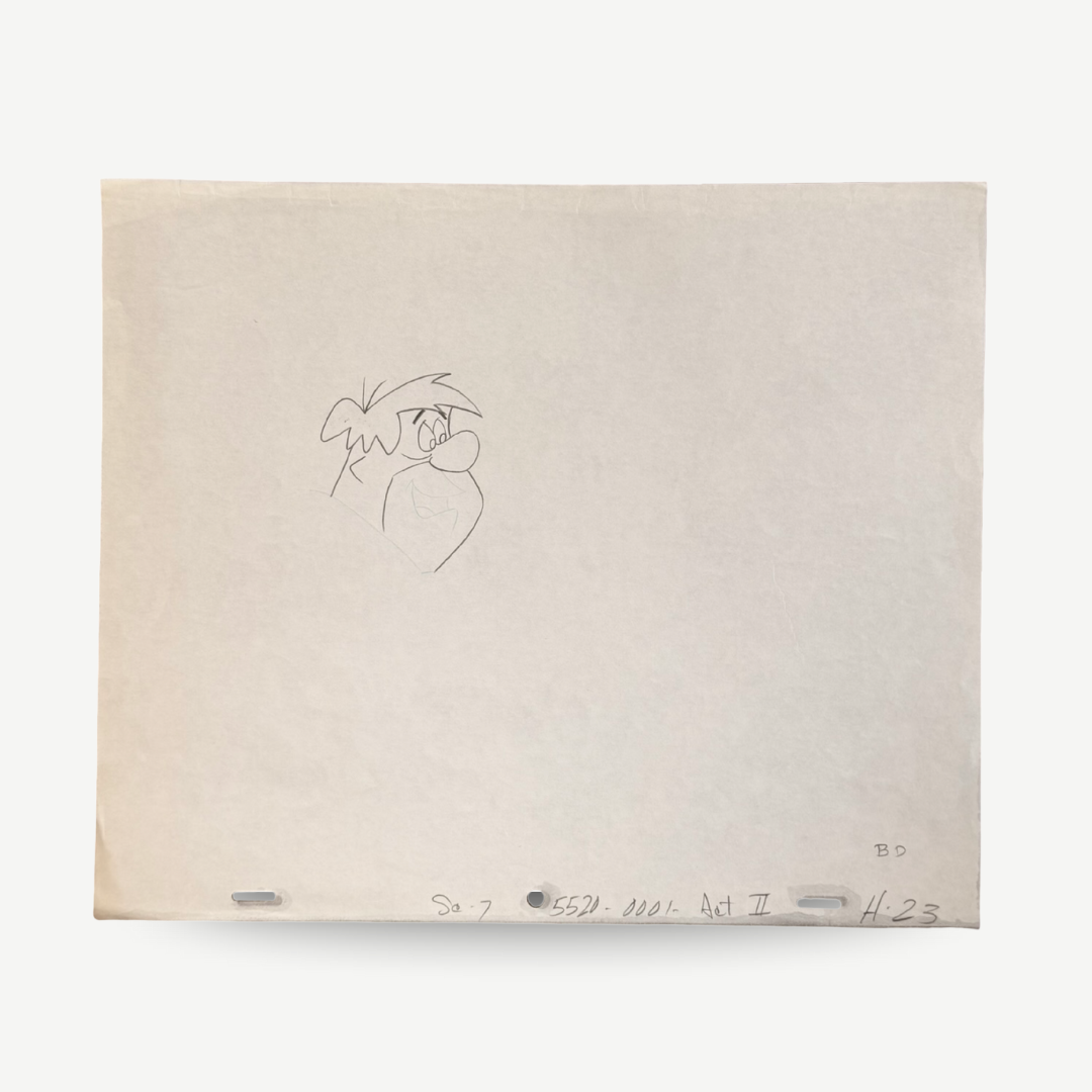 Bob Singer- Original Fred Flintstone Drawing