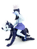 Action figure of a character riding a wolf with a crown on a white background Victor Castillo