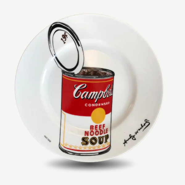 Porcelain plate with Andy Warhol's Campbell's Soup Can
Created by BLOCK China and the Andy Warhol Foundation&nbsp;