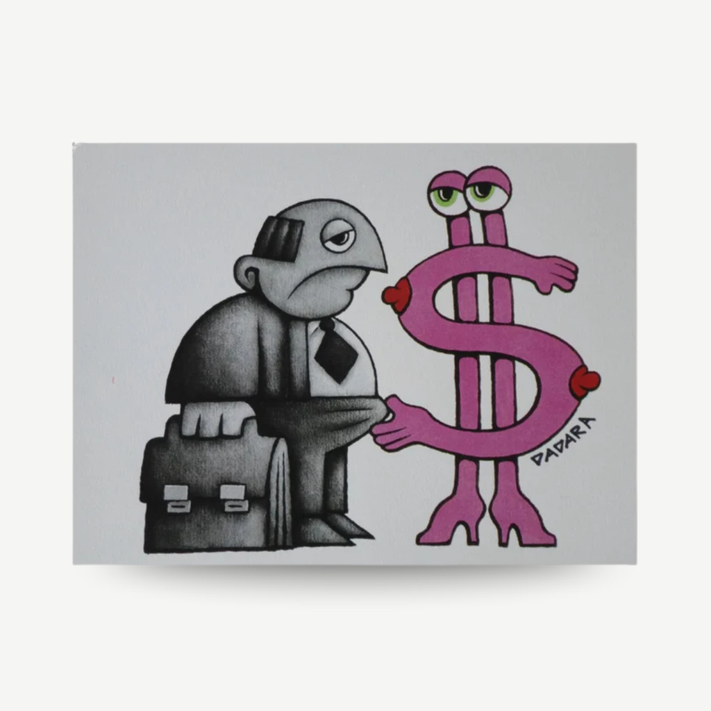 Dadara original painting hand signed for sale grayman money lover 