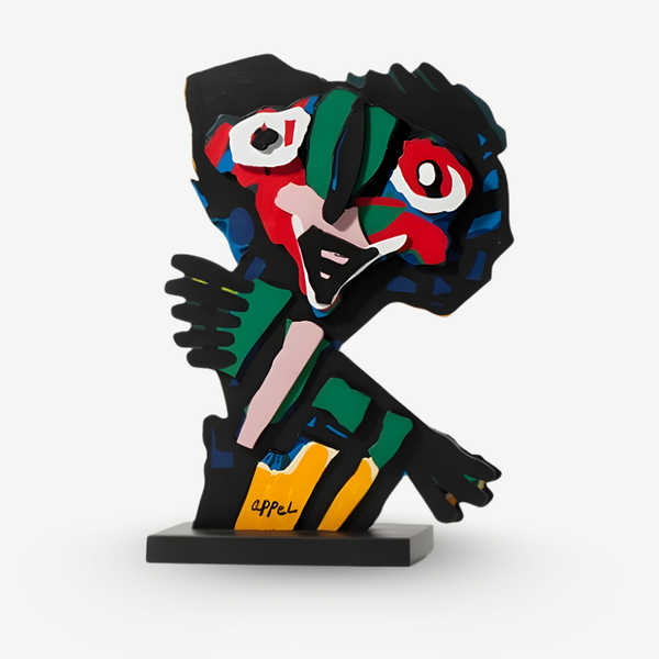 Original signed Karel Appel sculpture in vibrant COBRA style