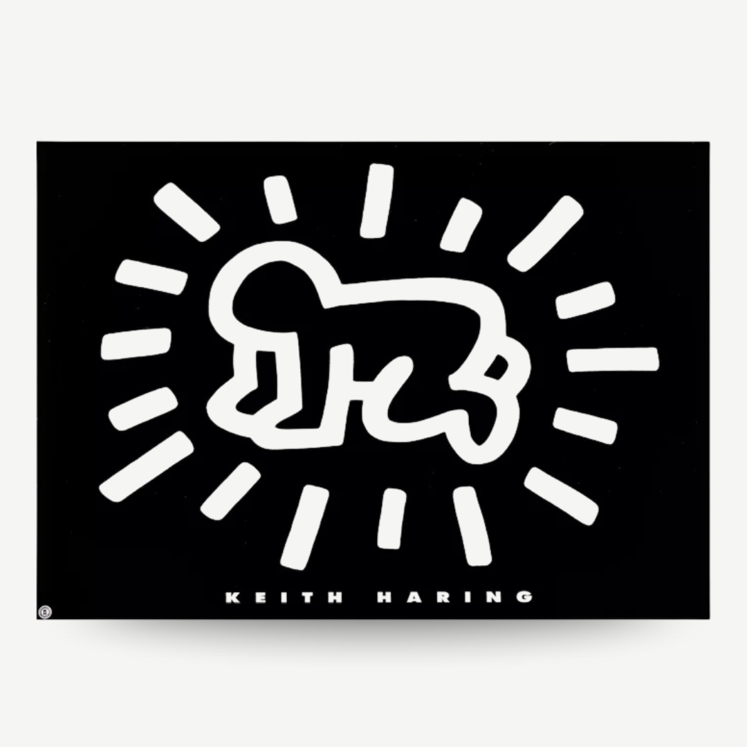 Original Keith haring poster for sale from the original pop shop, pop art classic poster Radiant Baby