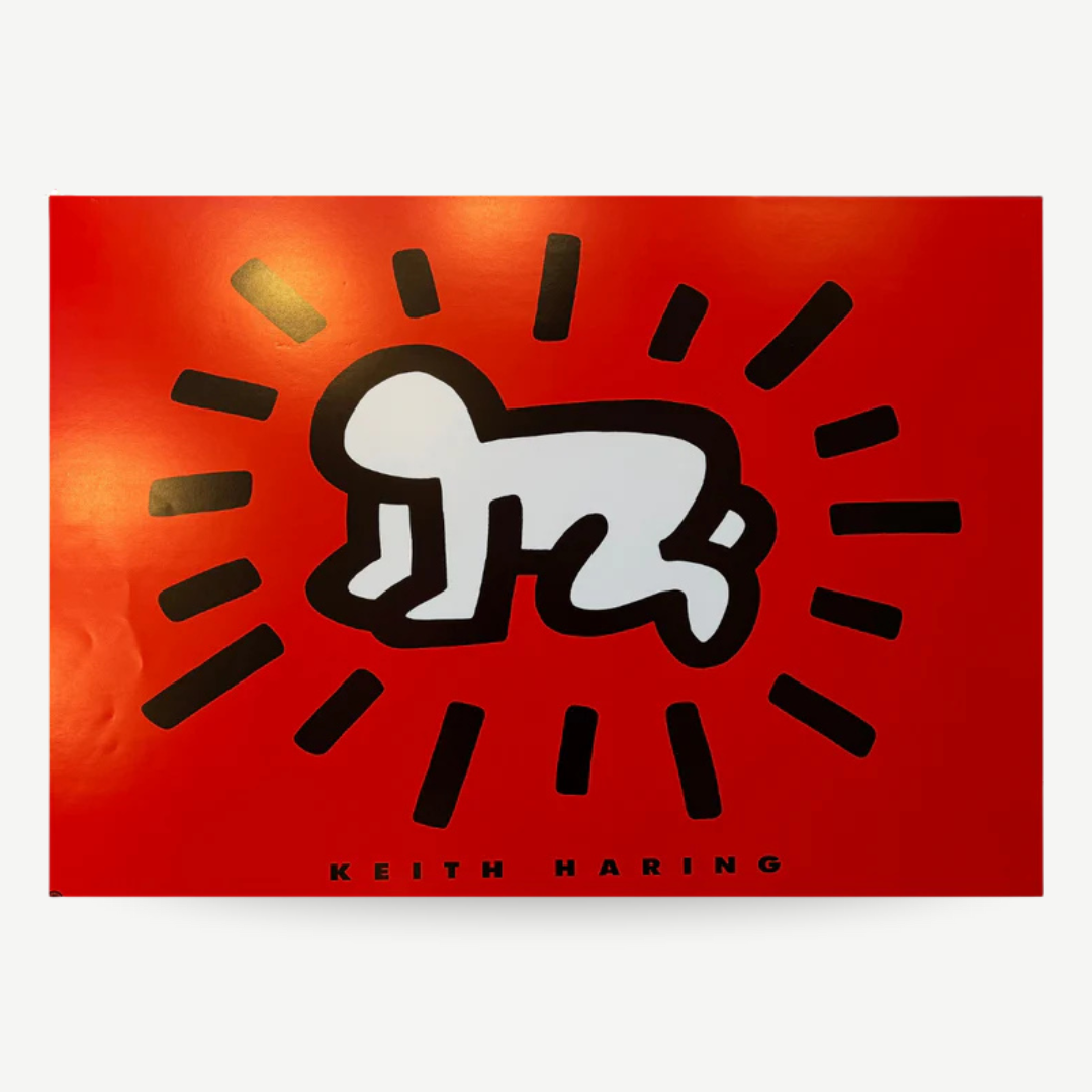 Original Keith haring poster for sale from the original pop shop, pop art classic poster Radiant Baby