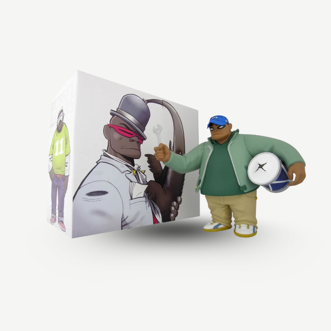 Gorillaz White Edition Russel Hobbs Vinyl Figure by KidRobot – Famous ...