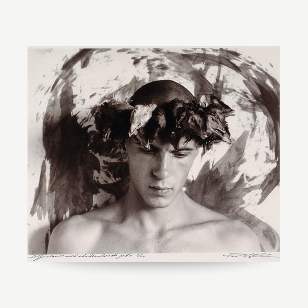 Original signed and numbered photo by Paul Blanca. For Sale. Self Portrait With Chicken Heads original Paul Blanca artwork.