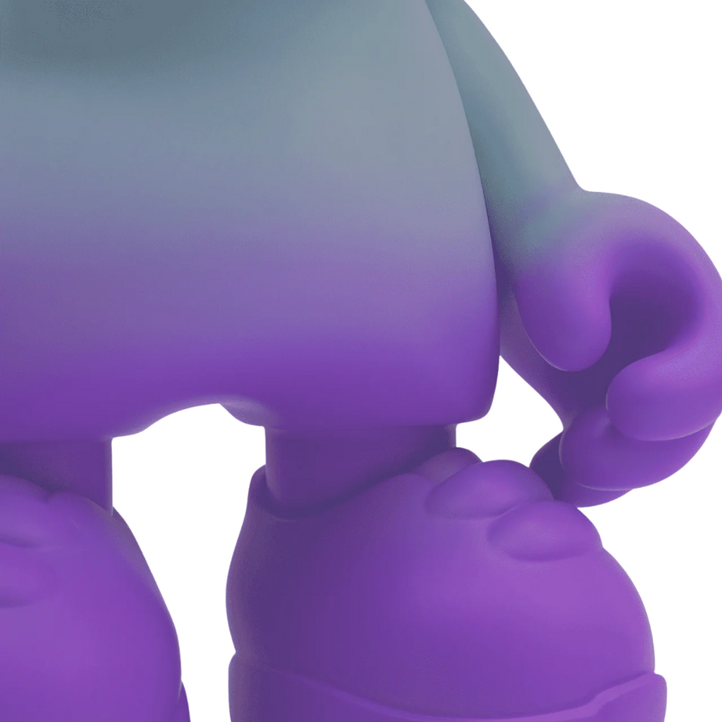 Superplastic rare art toy collectible,  limited edition vinyl designer figure for sale UberJanky Lilac Gold Drip