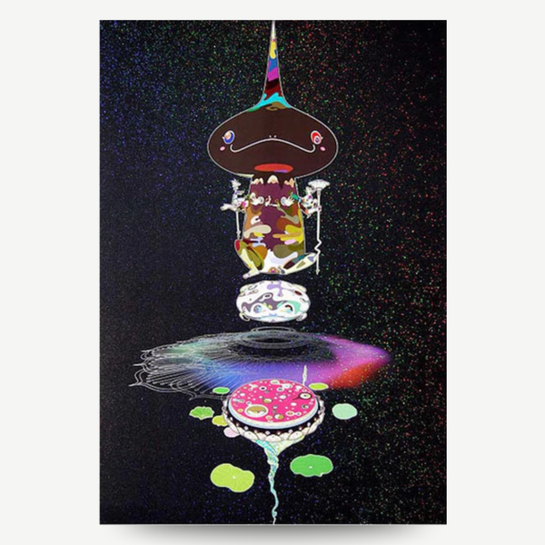 TAKASHI MURAKAMI original print for sale. Reversed Double Helix print, signed by the artist. 