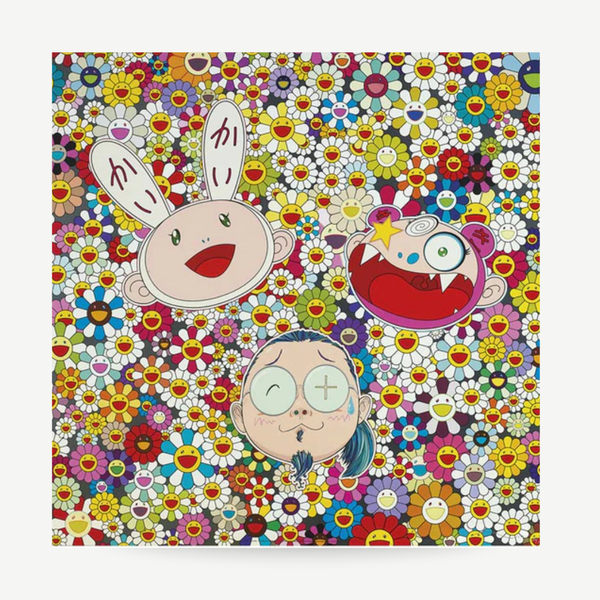 Takashi Murakami Flower print, smiling flower motif, limited edition offset lithograph