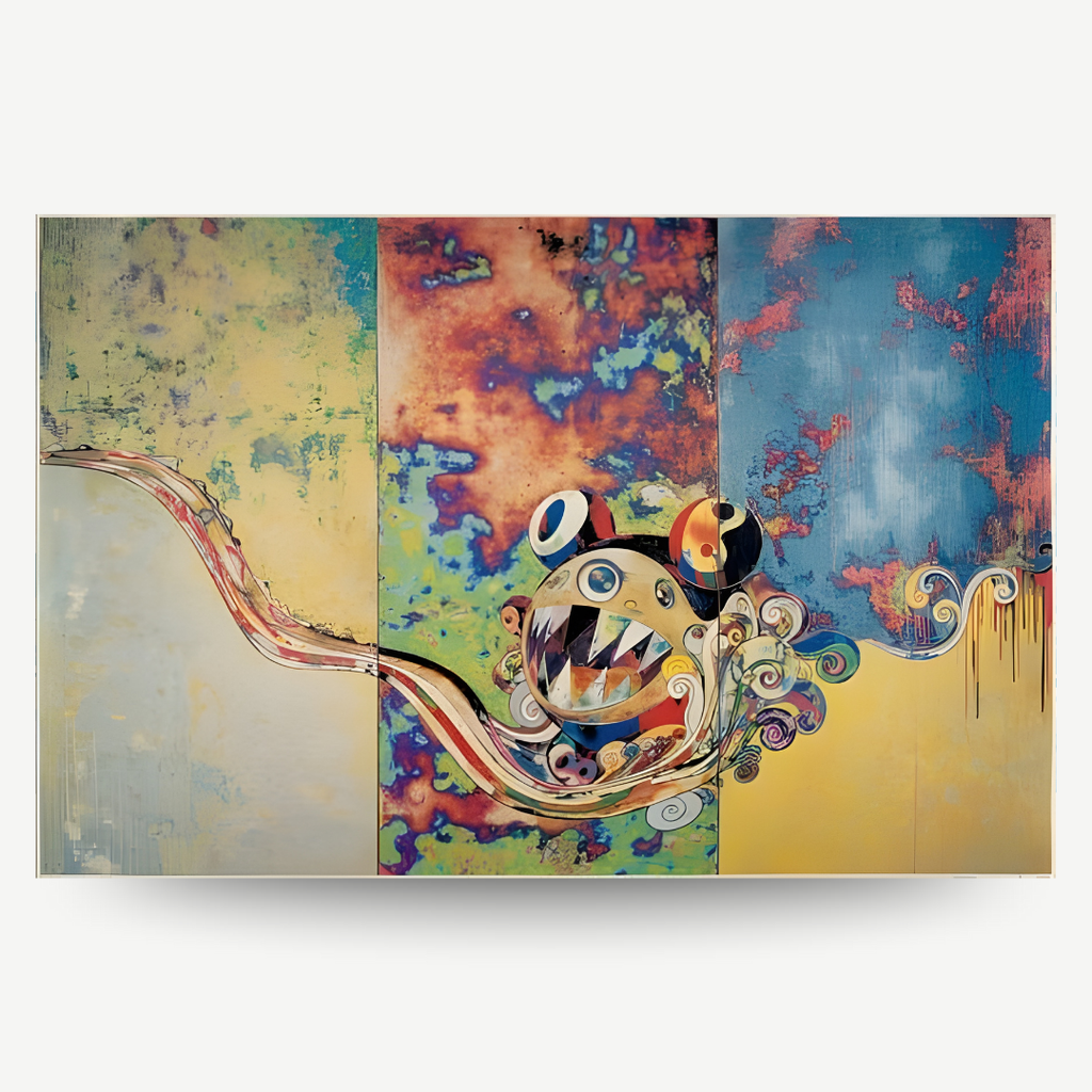 TAKASHI MURAKAMI print for sale. 727, 727 print hand-signed by the artist. Original print in new condition.