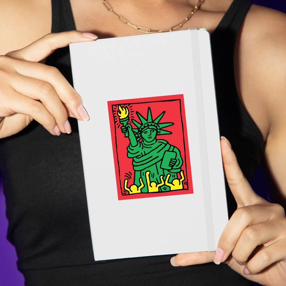 Harith Sticker Keith Haring - Statue of Liberty Sticker – Famous Amsterdam