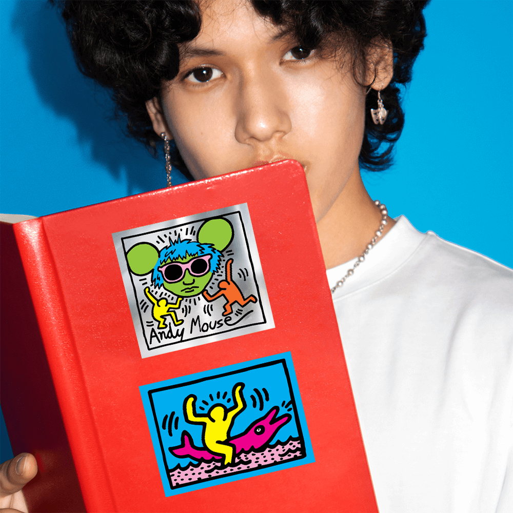 Keith Haring - Dolphin Rider Sticker