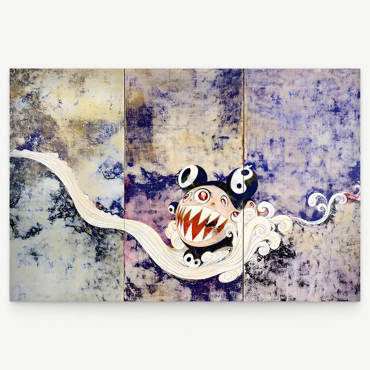 Takashi Murakami hand-signed original lithograph, limited-edition Japanese contemporary art print featuring the artist’s colorful Superflat style.