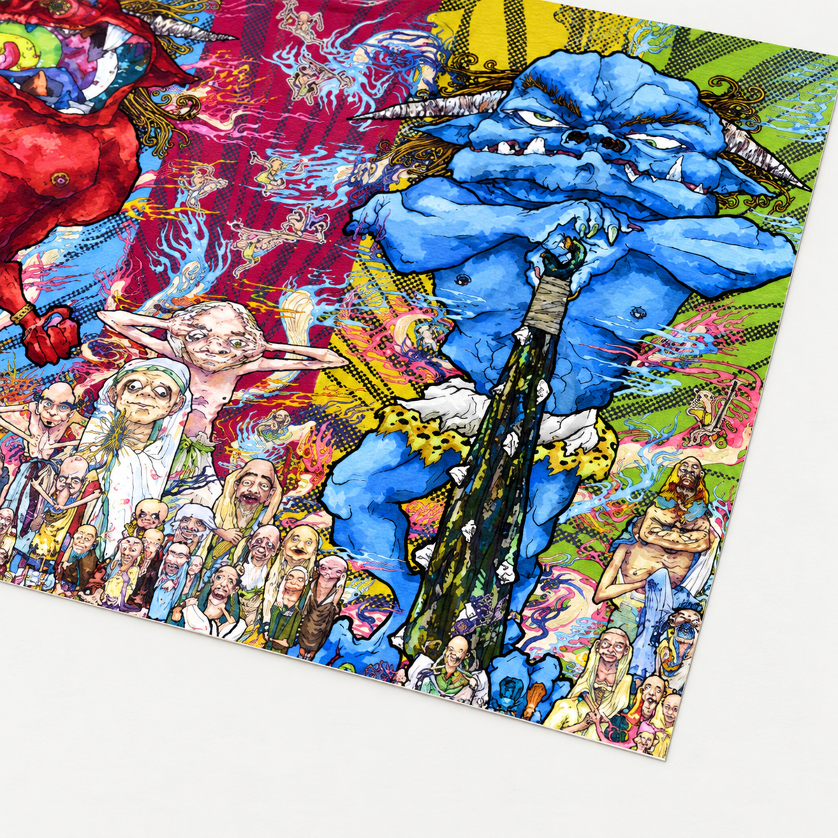 Takashi Murakami hand-signed original lithograph, limited-edition Japanese contemporary art print featuring the artist’s colorful Superflat style.