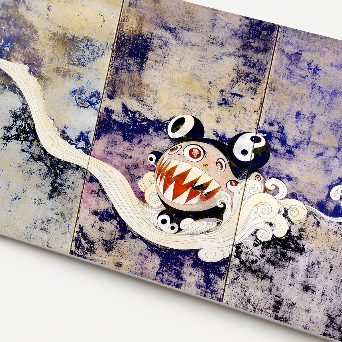 Takashi Murakami hand-signed original lithograph, limited-edition Japanese contemporary art print featuring the artist’s colorful Superflat style.