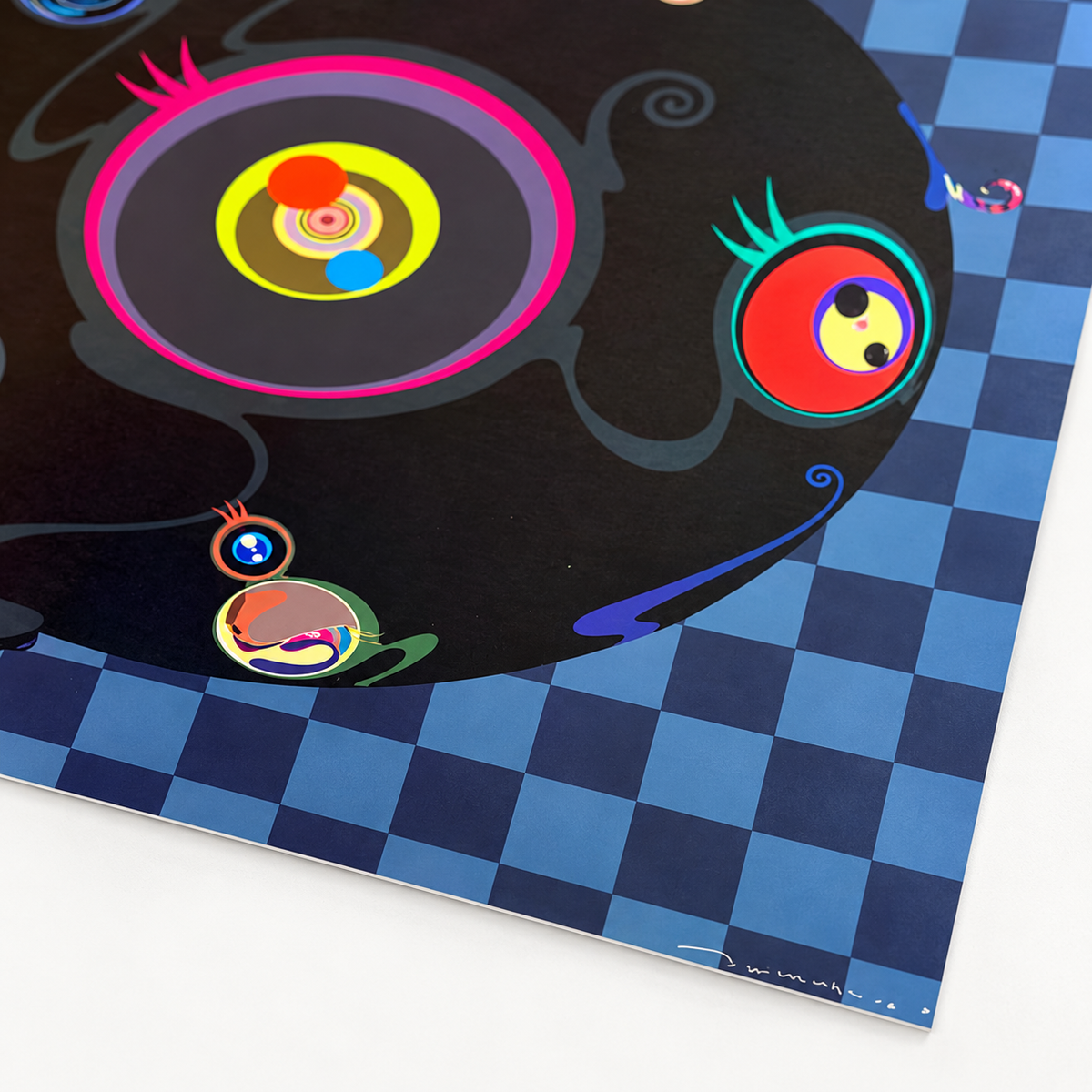 Takashi Murakami hand-signed original lithograph, limited-edition Japanese contemporary art print featuring the artist’s colorful Superflat style.