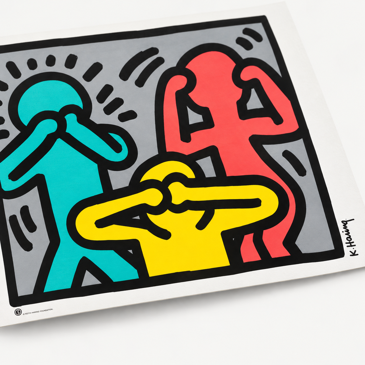 Keith Haring - Original Speak no,  See no, Hear no Evil Poster
