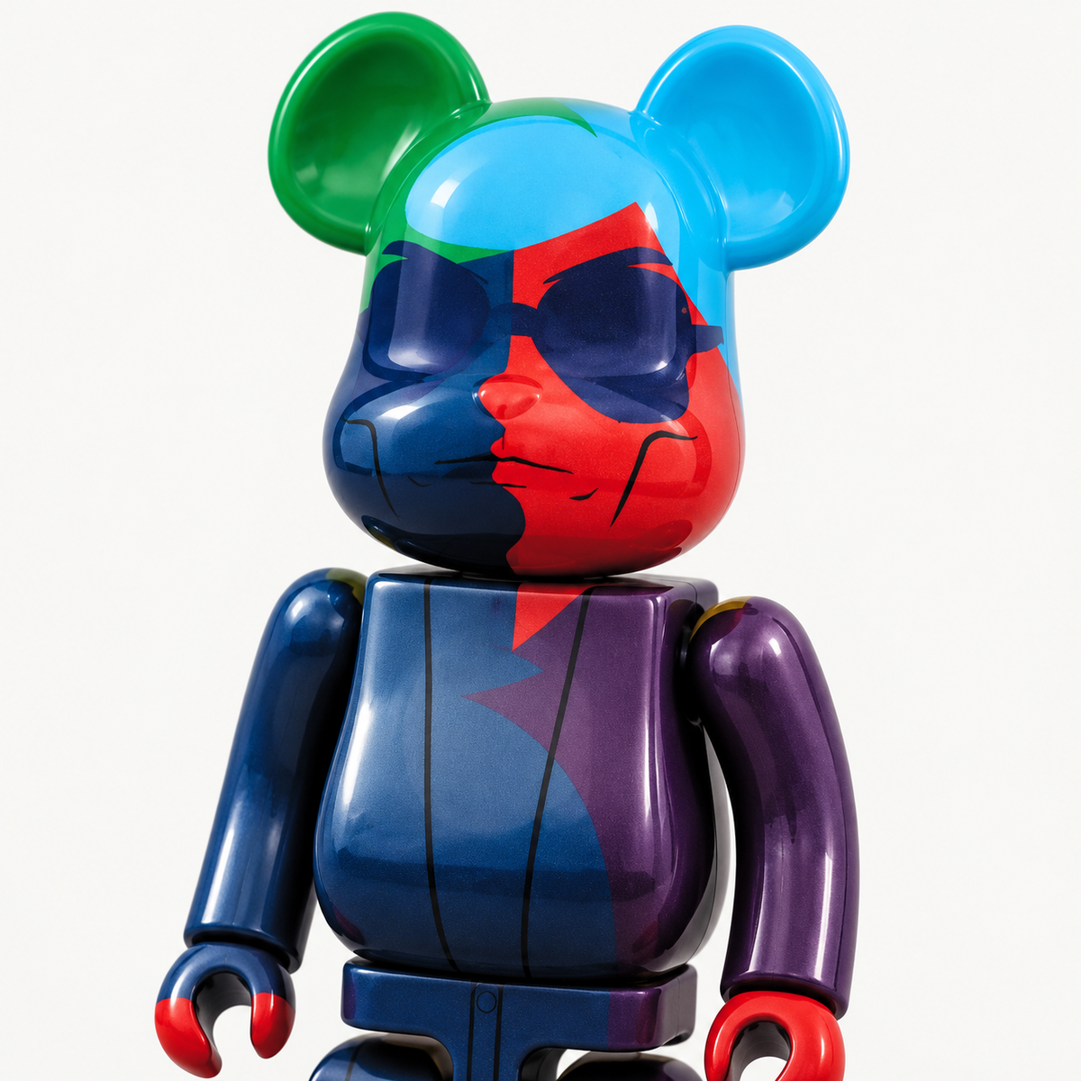 Bearbrick collectible art figure by Medicom Toy, featuring the iconic bear-shaped designer toy form and contemporary art-inspired design.