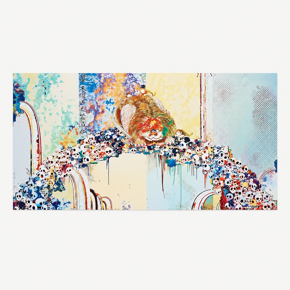 Takashi Murakami hand-signed original lithograph, limited-edition Japanese contemporary art print featuring the artist’s colorful Superflat style.
