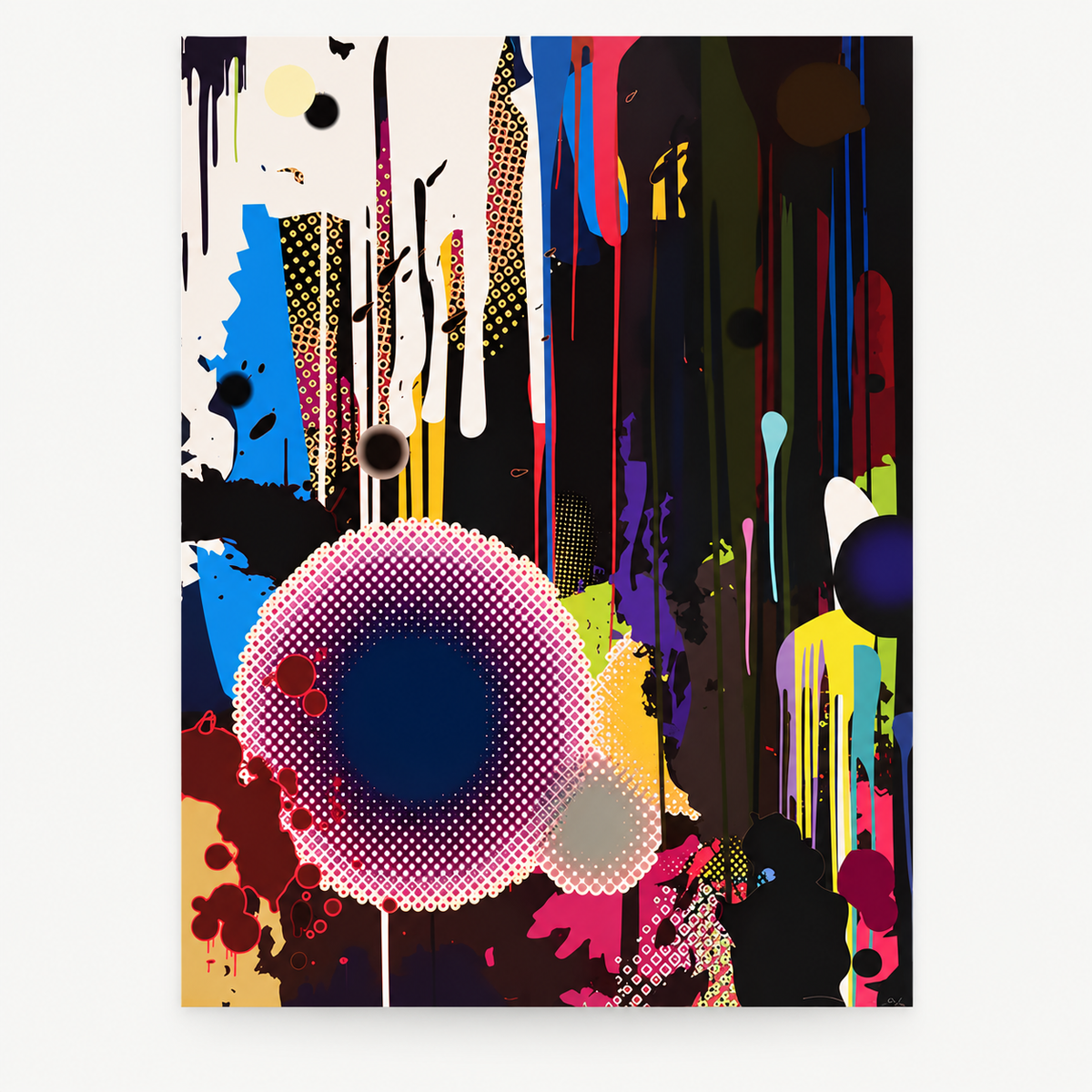 Takashi Murakami hand-signed original lithograph, limited-edition Japanese contemporary art print featuring the artist’s colorful Superflat style.