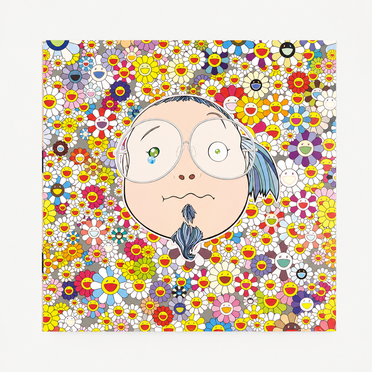 Takashi Murakami hand-signed original lithograph, limited-edition Japanese contemporary art print featuring the artist’s colorful Superflat style.