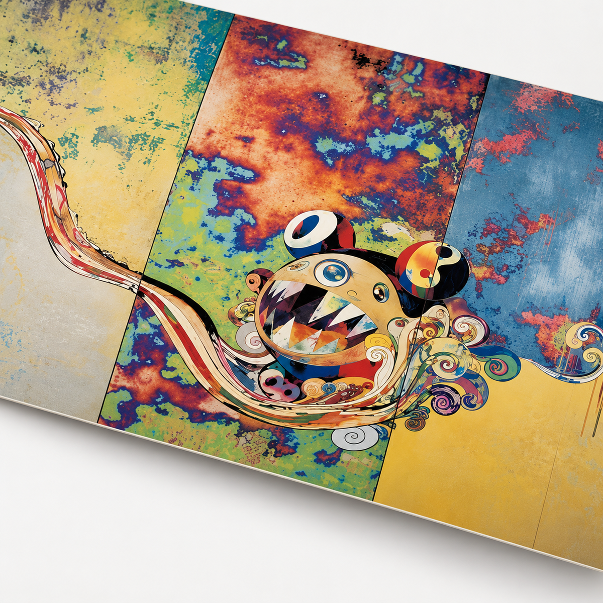 Takashi Murakami hand-signed original lithograph, limited-edition Japanese contemporary art print featuring the artist’s colorful Superflat style