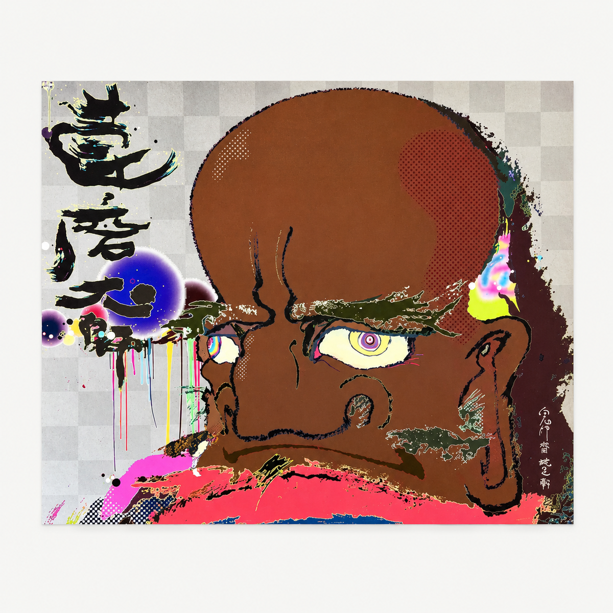 Takashi Murakami hand-signed original lithograph, limited-edition Japanese contemporary art print featuring the artist’s colorful Superflat style.