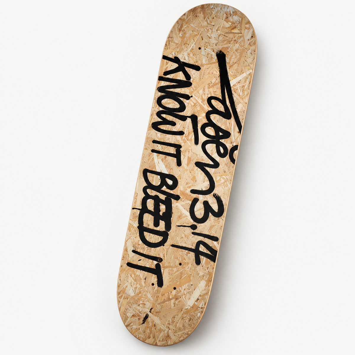 KNOW IT BLEED IT – Signiertes Skateboard von Laser 3.14 x TSP x FAMOUS Amsterdam