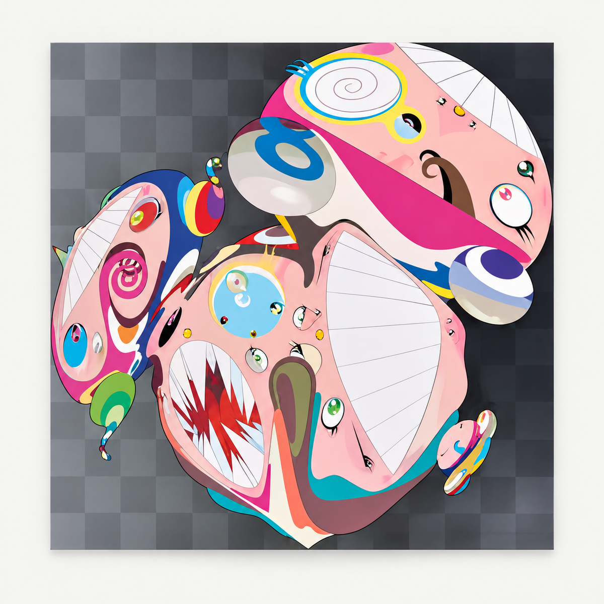 Takashi Murakami hand-signed original lithograph, limited-edition Japanese contemporary art print featuring the artist’s colorful Superflat style