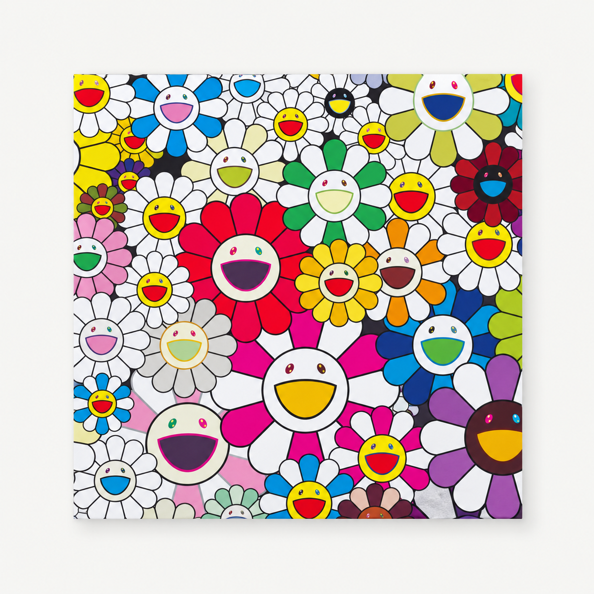 Takashi Murakami hand-signed original lithograph, limited-edition Japanese contemporary art print featuring the artist’s colorful Superflat style
