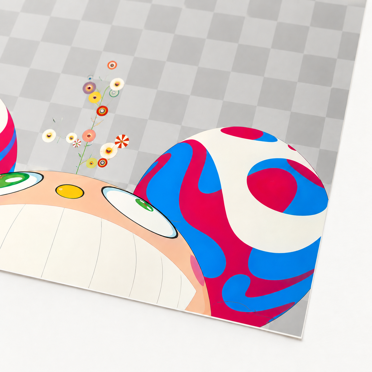 Takashi Murakami hand-signed original lithograph, limited-edition Japanese contemporary art print featuring the artist’s colorful Superflat style.