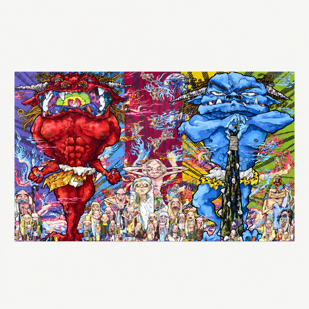 Takashi Murakami hand-signed original lithograph, limited-edition Japanese contemporary art print featuring the artist’s colorful Superflat style.