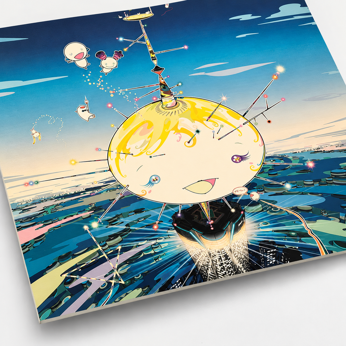 Takashi Murakami hand-signed original lithograph, limited-edition Japanese contemporary art print featuring the artist’s colorful Superflat style