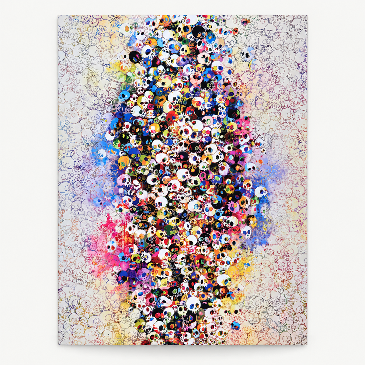 Takashi Murakami hand-signed original lithograph, limited-edition Japanese contemporary art print featuring the artist’s colorful Superflat style