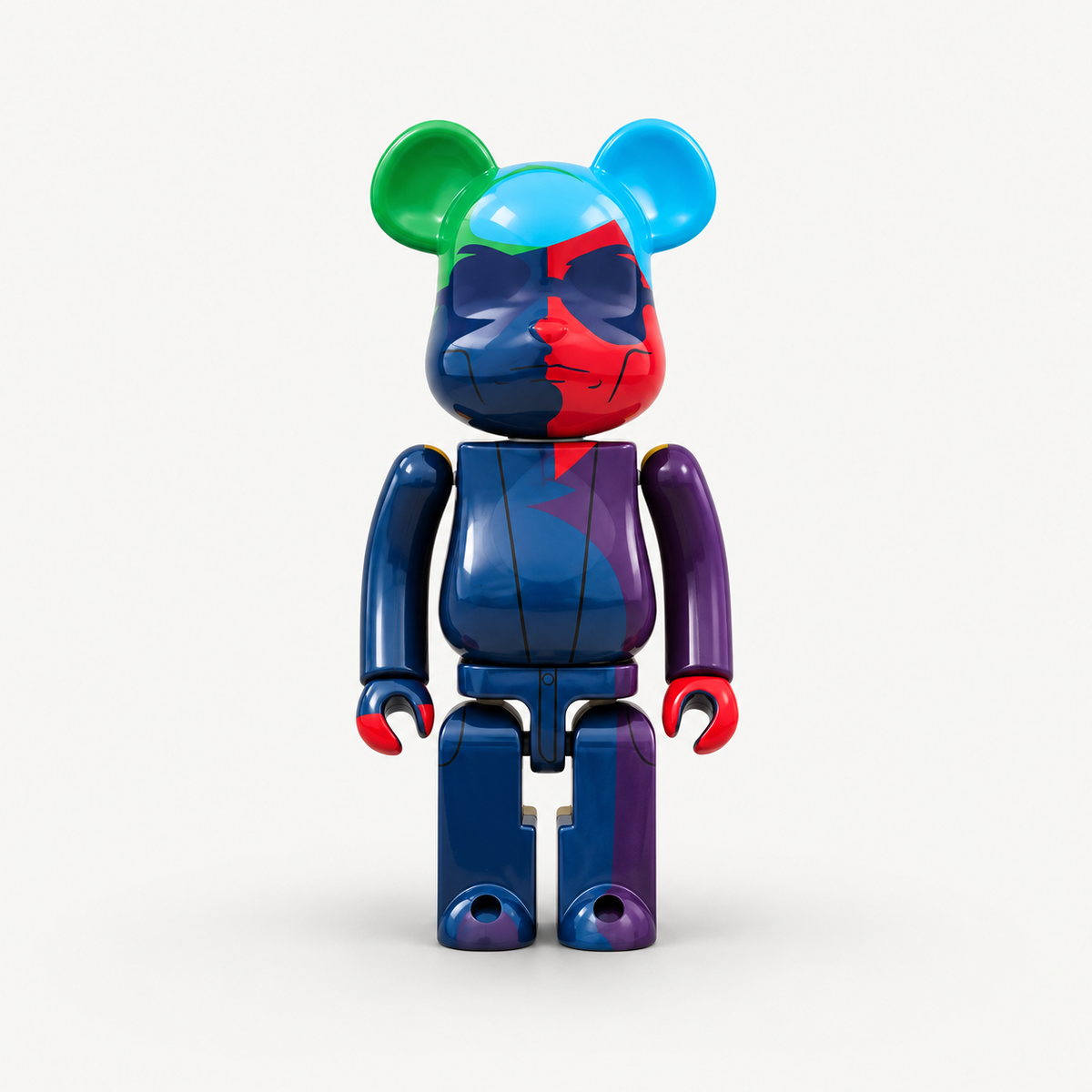 Bearbrick collectible art figure by Medicom Toy, featuring the iconic bear-shaped designer toy form and contemporary art-inspired design.