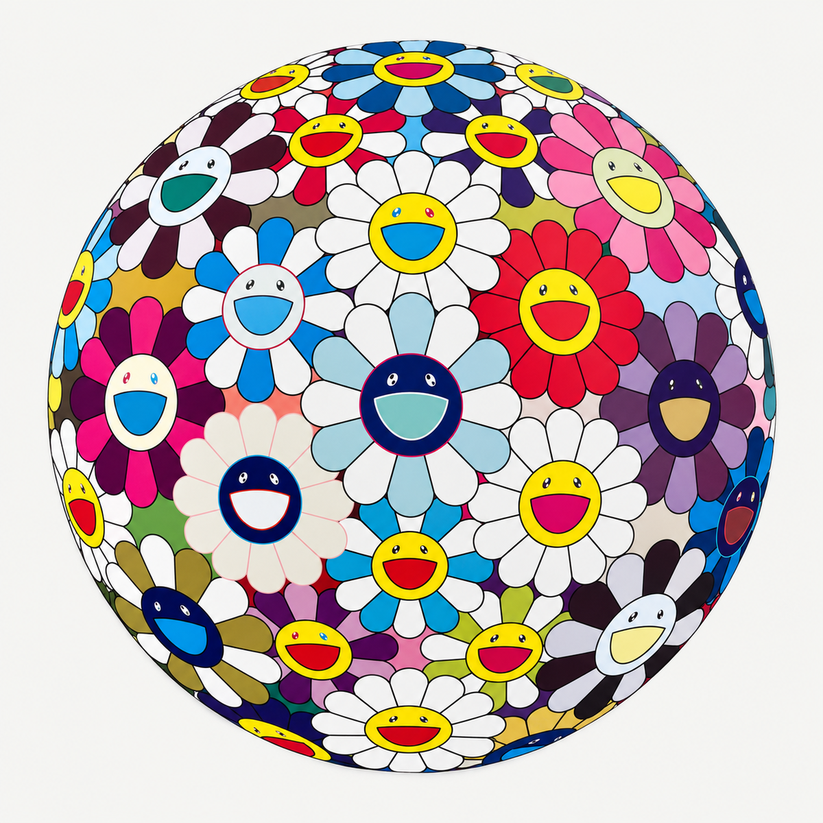 Takashi Murakami hand-signed original lithograph, limited-edition Japanese contemporary art print featuring the artist’s colorful Superflat style.